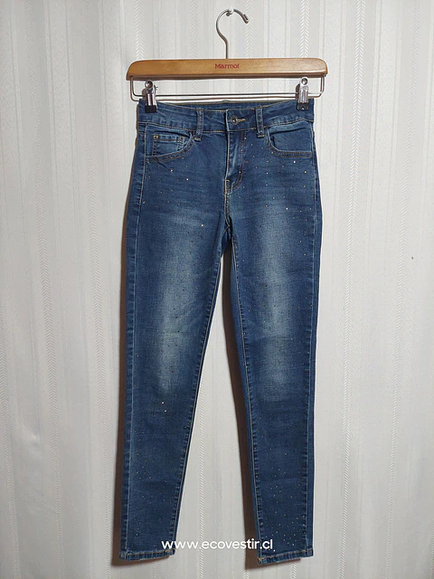 Jeans Niña Chrome Azul con Brillos Talla 38 | Segunda Mano Chile | Ecovestir