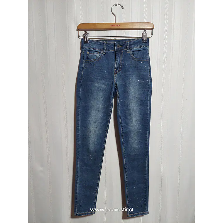 Jeans Niña Chrome Azul con Brillos Talla 38 | Segunda Mano Chile | Ecovestir 1