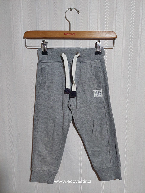 PANTALÓN BUZO NIÑO GRIS