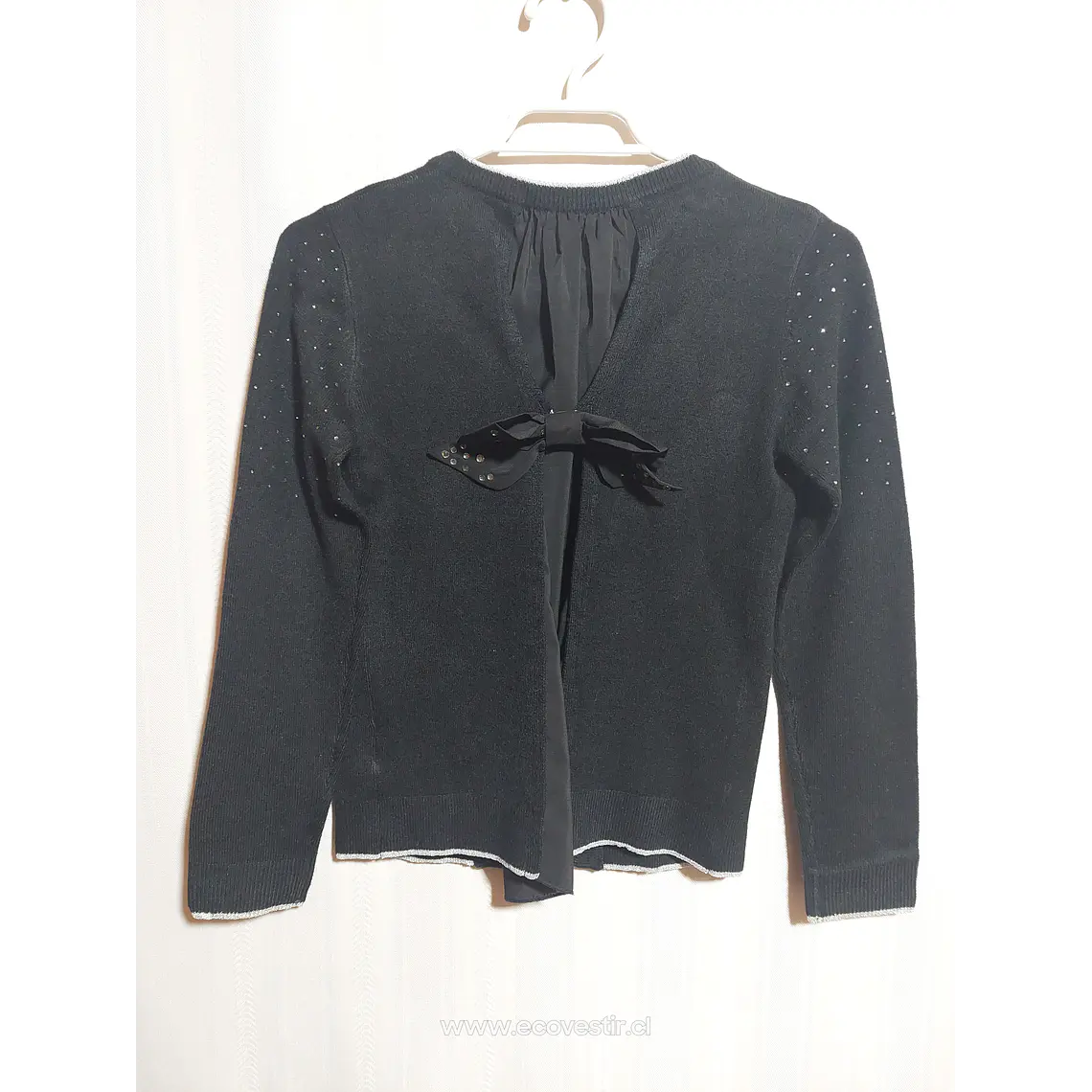 CHALECO NIÑA NEGRO C/BRILLO BYBLOS TALLA 12A 2