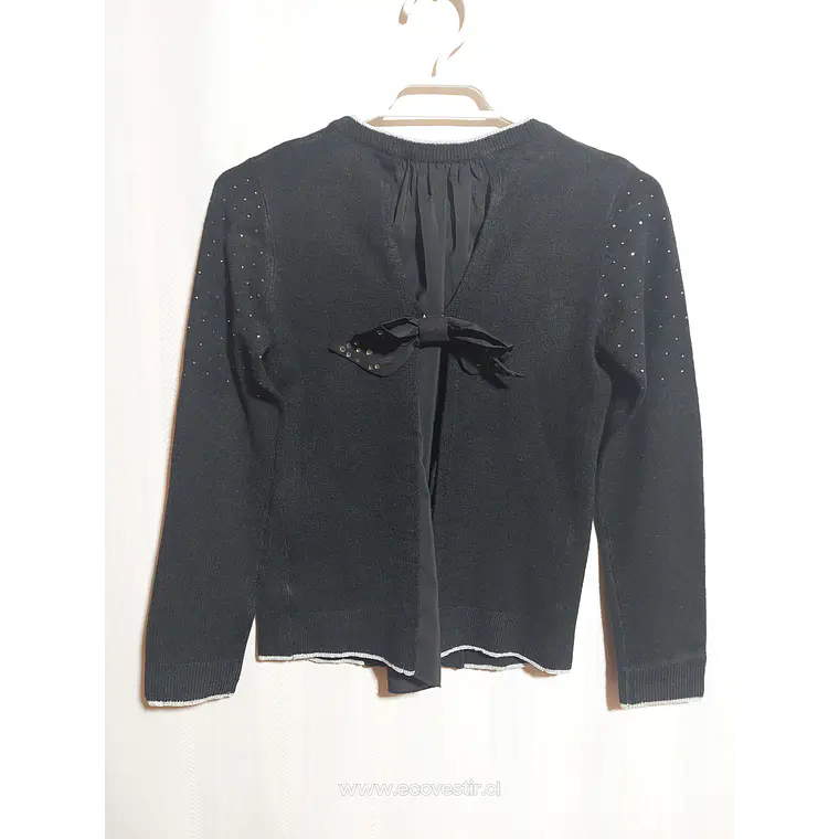 CHALECO NIÑA NEGRO C/BRILLO BYBLOS TALLA 12A 2