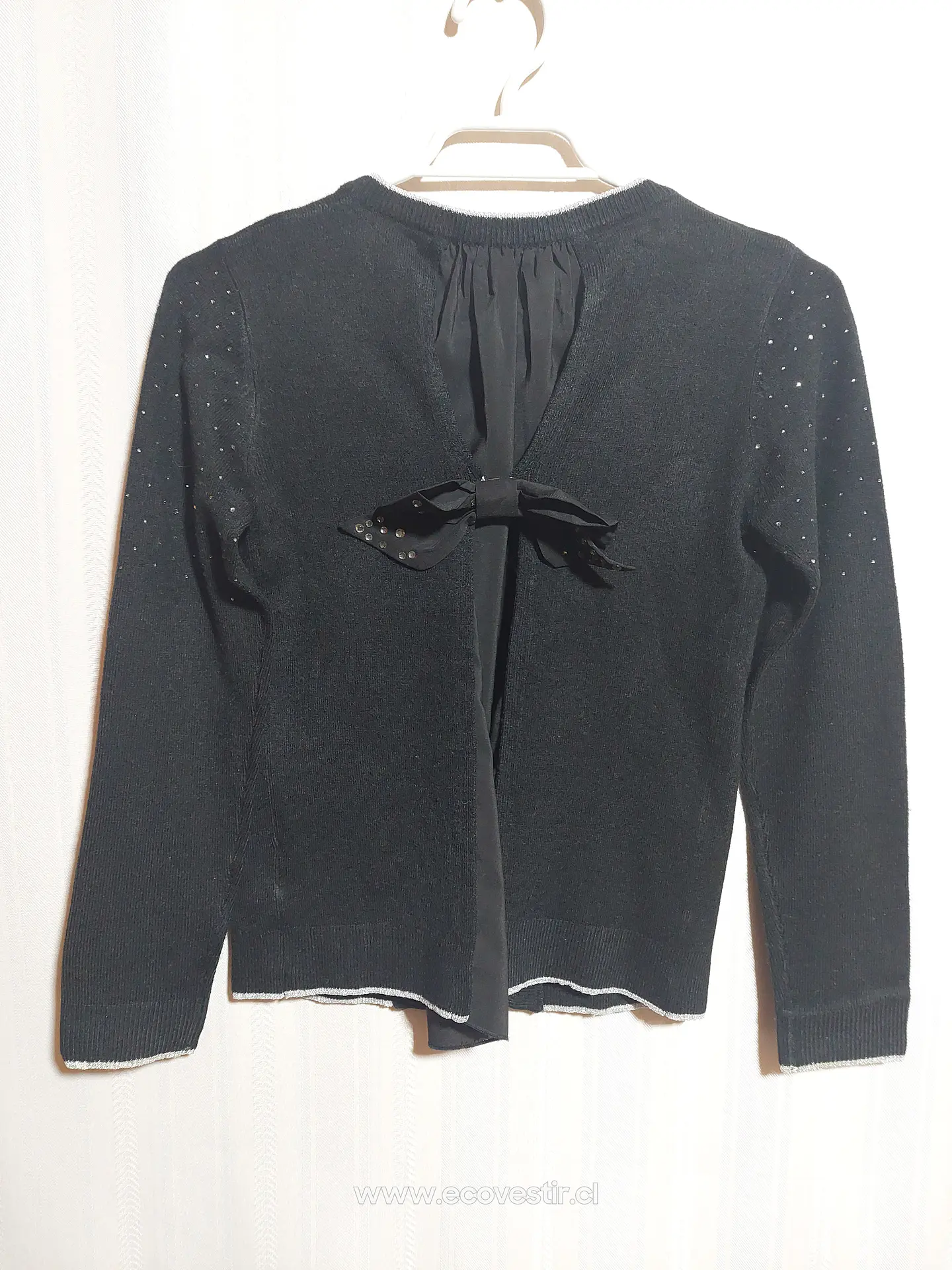 CHALECO NIÑA NEGRO C/BRILLO BYBLOS TALLA 12A 2