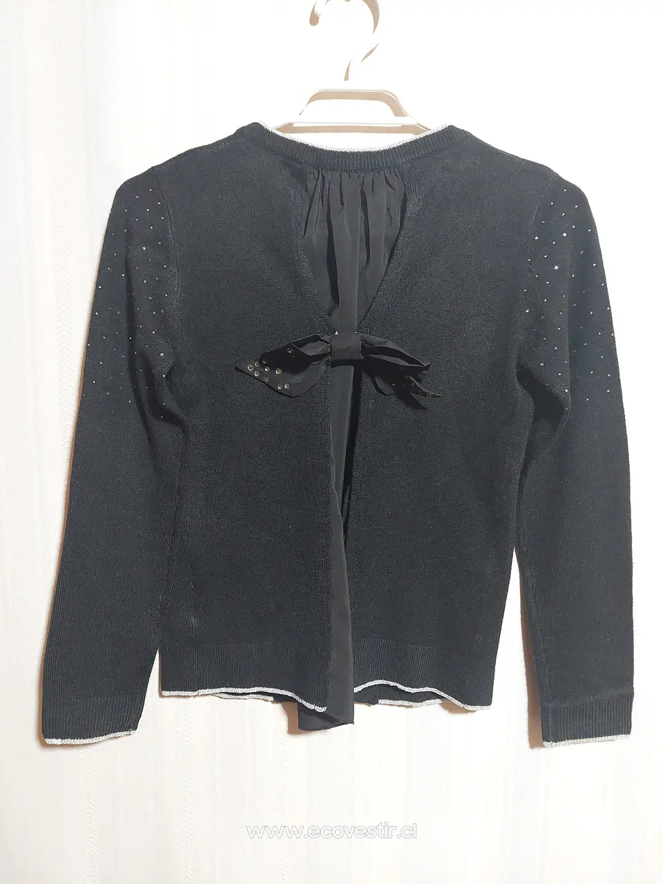 CHALECO NIÑA NEGRO C/BRILLO BYBLOS TALLA 12A 2