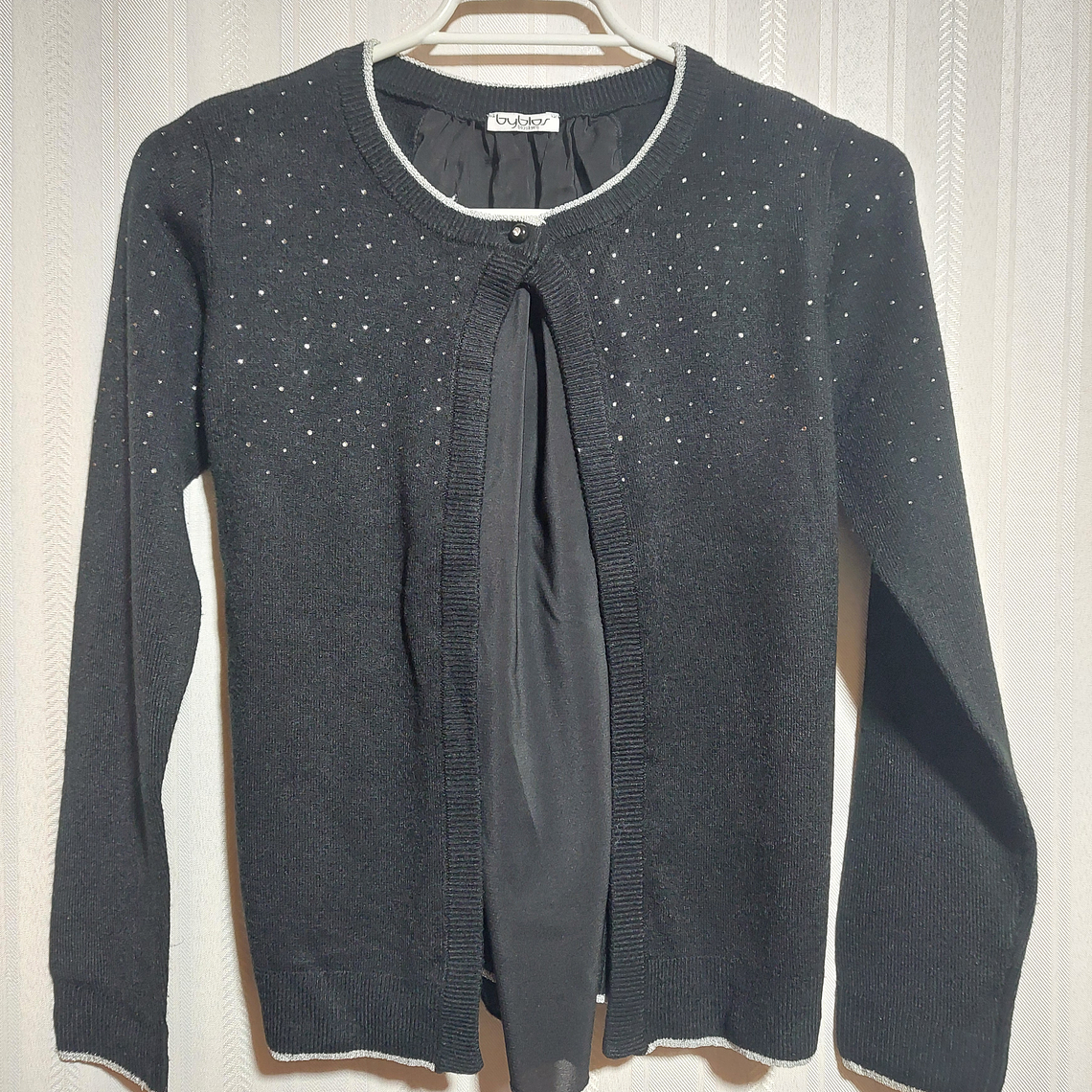 CHALECO NIÑA NEGRO C/BRILLO BYBLOS TALLA 12A 1