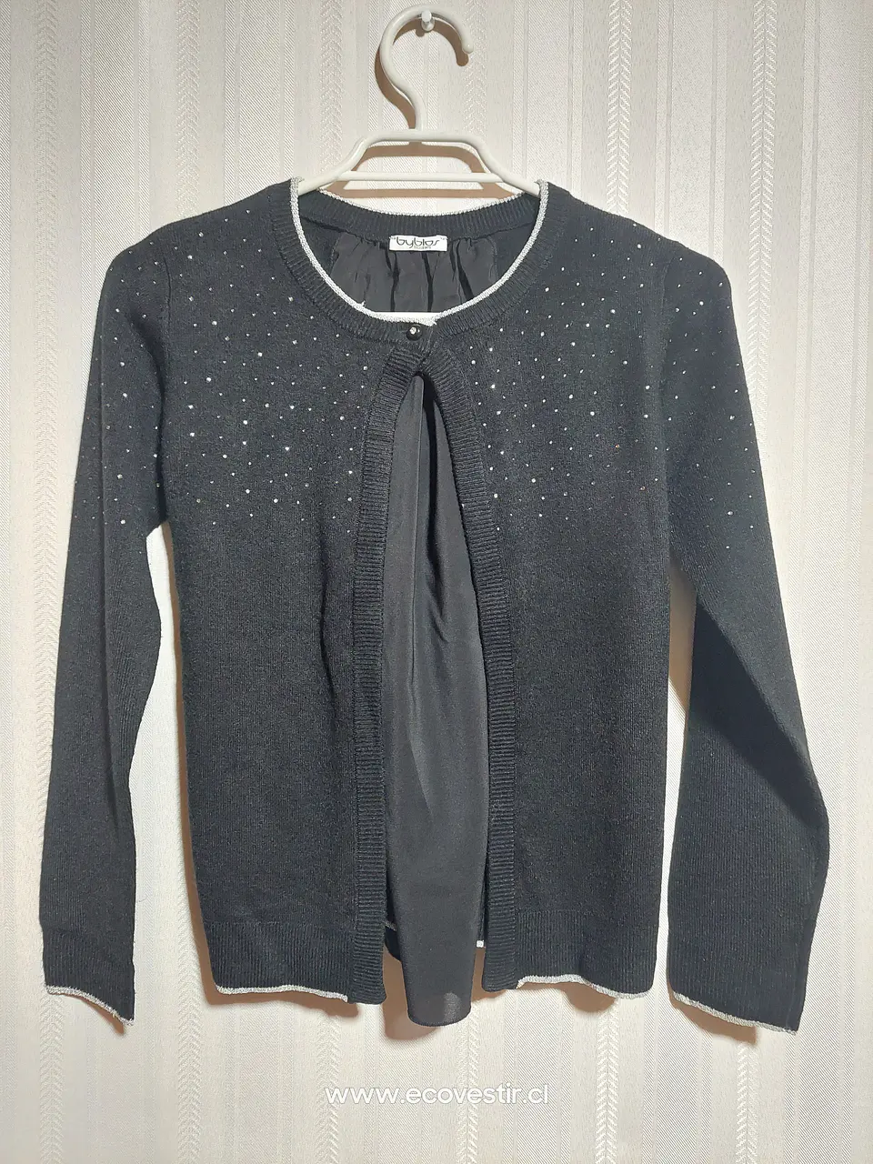 CHALECO NIÑA NEGRO C/BRILLO BYBLOS TALLA 12A 1
