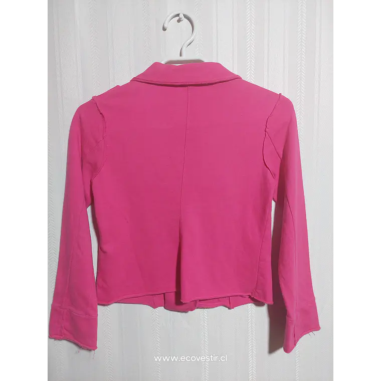 CHAQUETA NIÑA ROSADO BENETOON TALLA M 8A  2