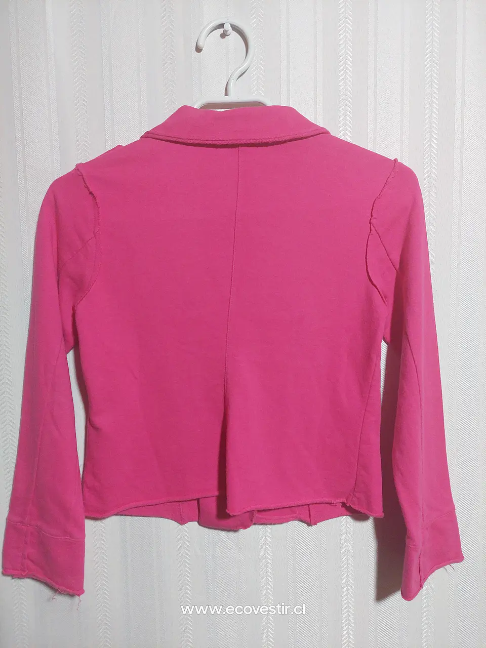 CHAQUETA NIÑA ROSADO BENETOON TALLA M 8A  2