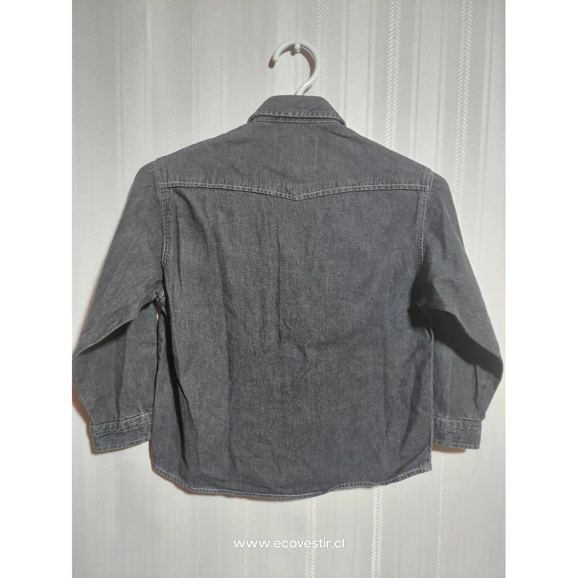 CAMISA ML JEANS NIÑO GRIS RAYBEST TALLA L 2