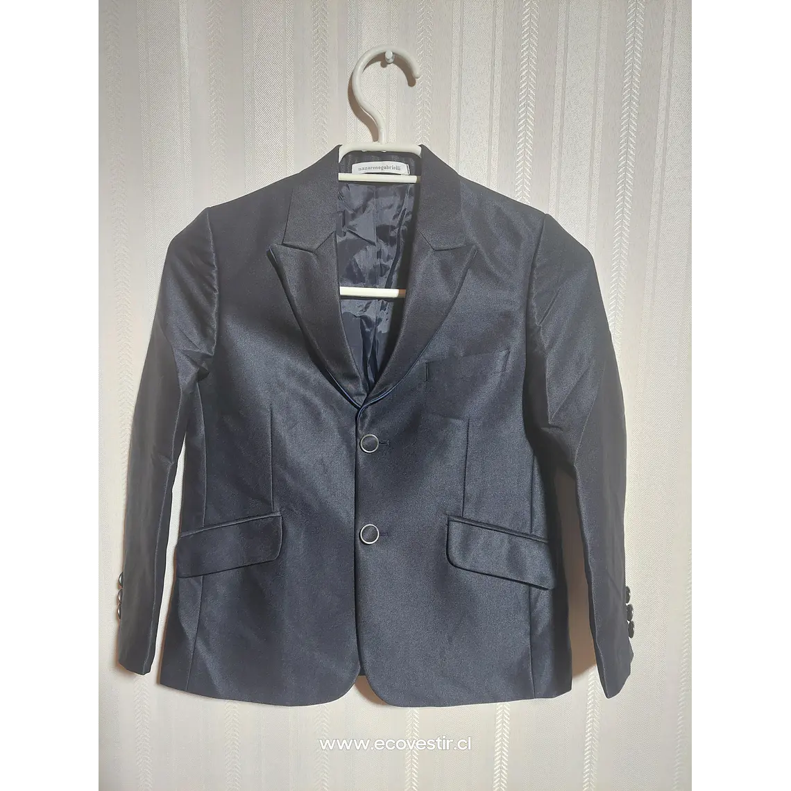 CHAQUETA SMOKING NIÑO AZUL MARINO NAZARENO GABRIELLI TALLA 6A 1