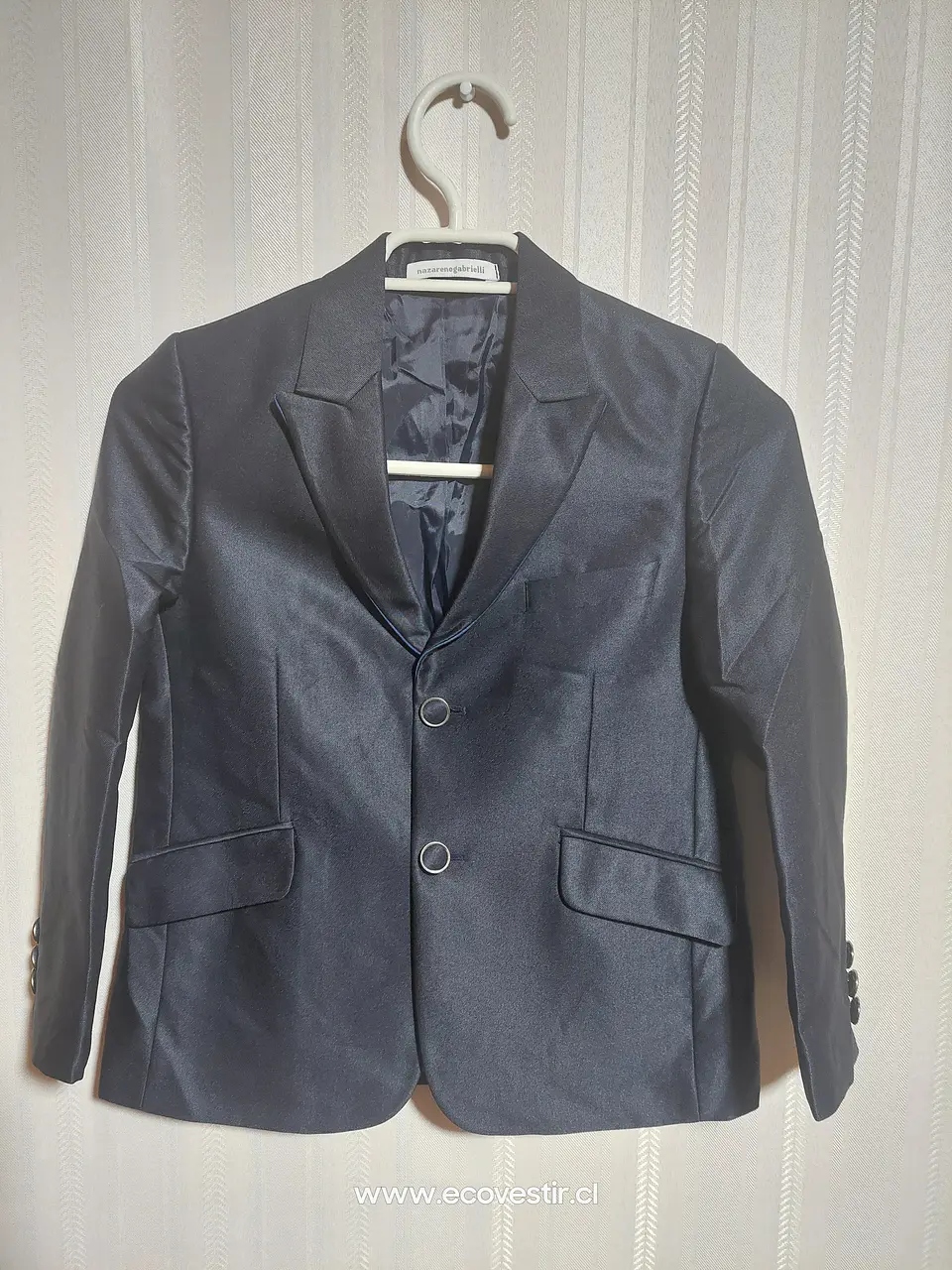 CHAQUETA SMOKING NIÑO AZUL MARINO NAZARENO GABRIELLI TALLA 6A 1