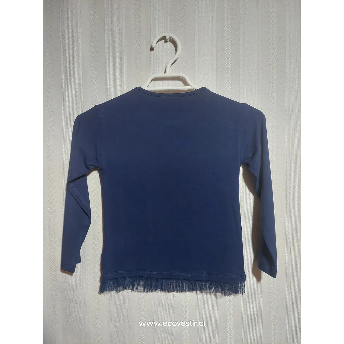 POLERA ML NIÑA AZUL SARABANDA TALLA 5A 2