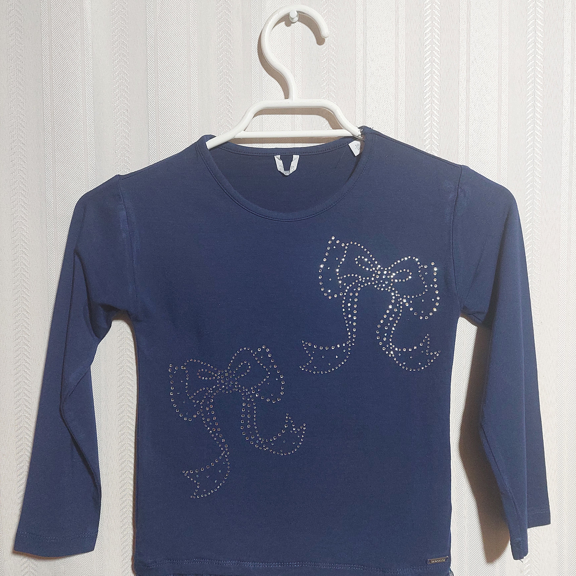 POLERA ML NIÑA AZUL SARABANDA TALLA 5A 1