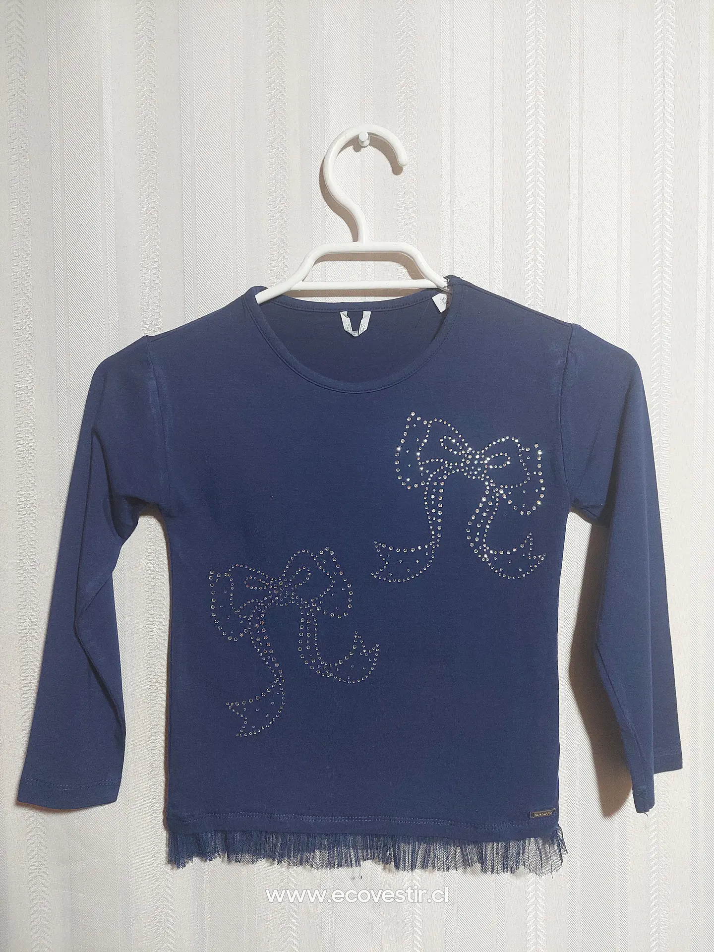 POLERA ML NIÑA AZUL SARABANDA TALLA 5A 1