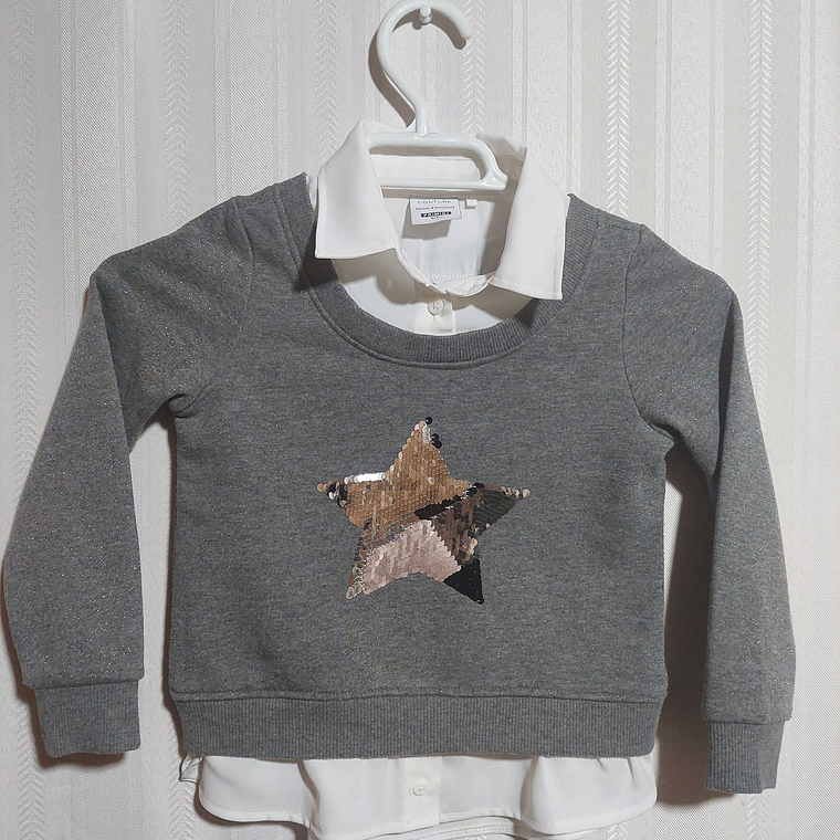 SWEATER NIÑA GRIS PRIMIGI TALLA 5A 1