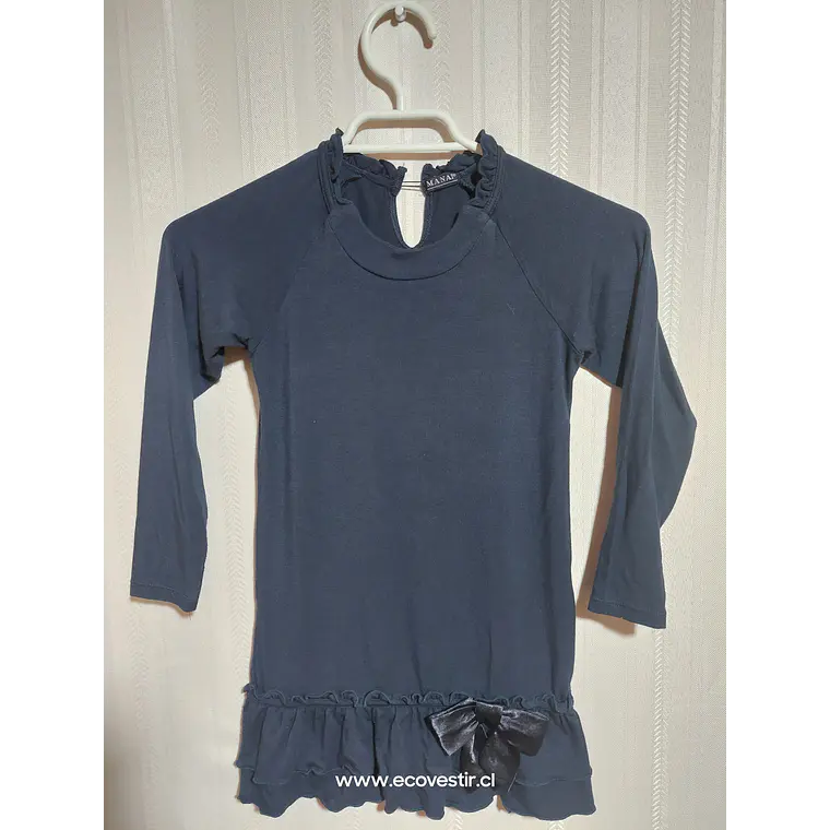 VESTIDO NIÑA AZUL MANAI TALLA 5A  1