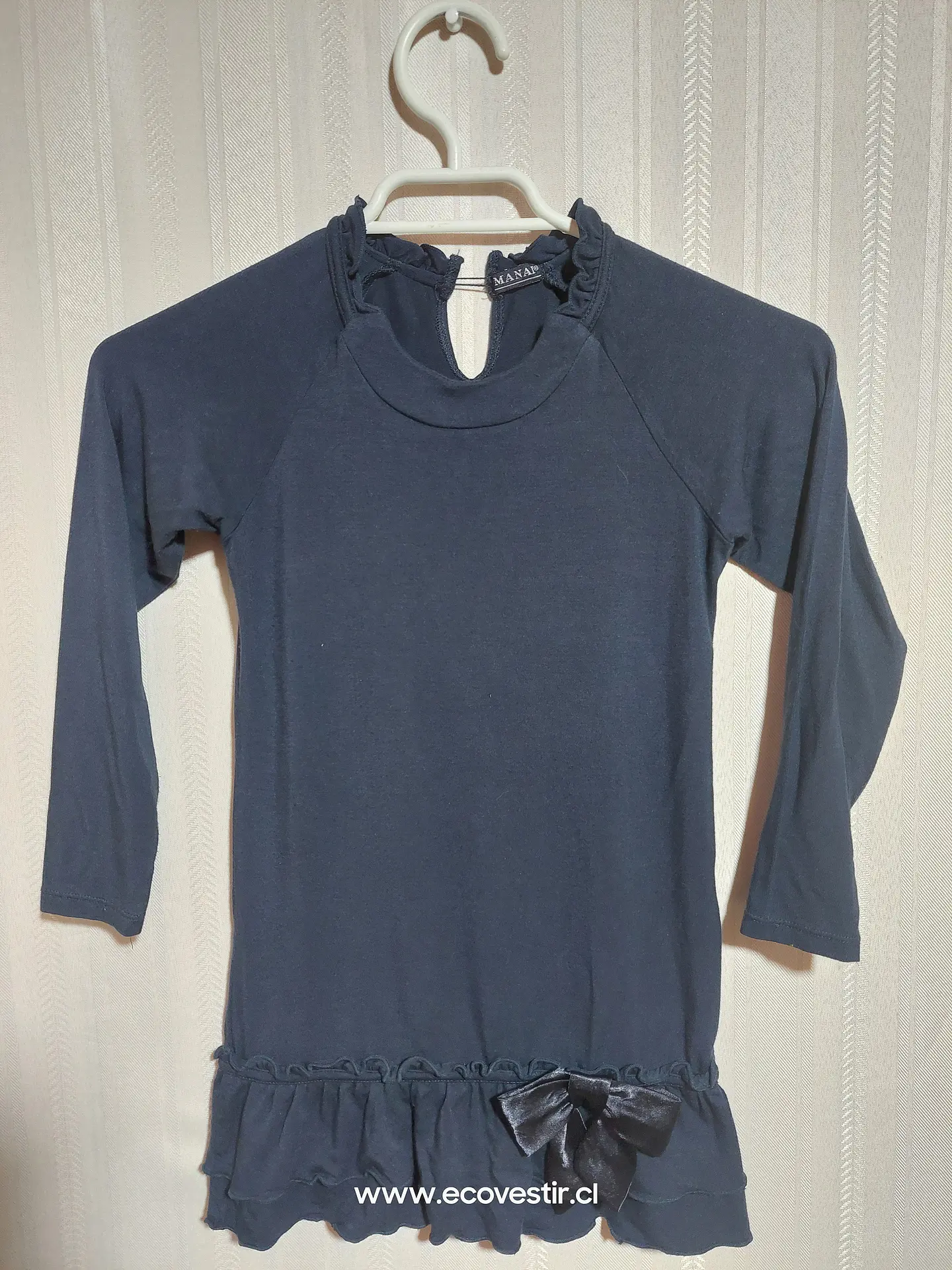VESTIDO NIÑA AZUL MANAI TALLA 5A  1