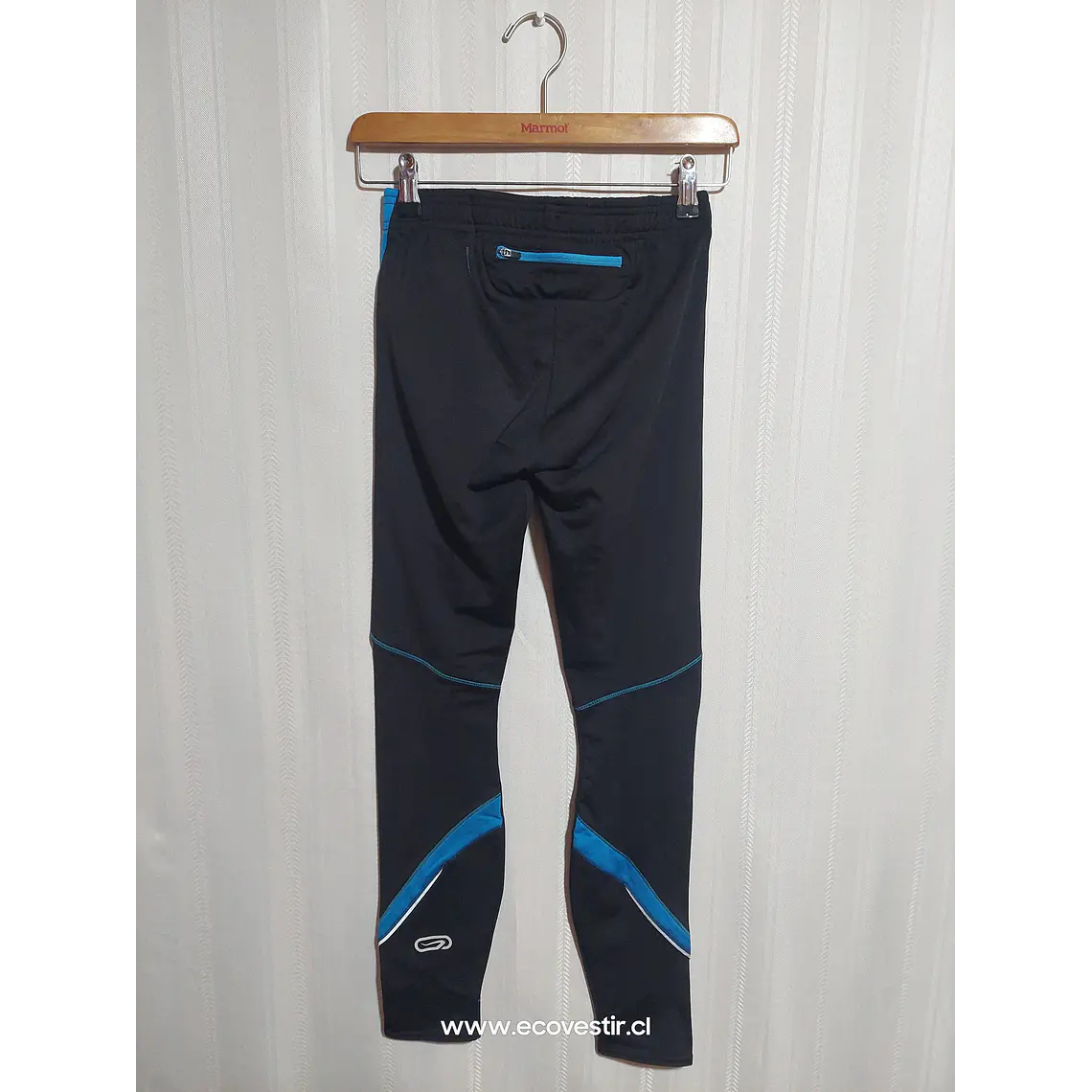 CALZA DEPORTIVA NIÑA  NEGRO/CELESTE KALENJI TALLA S 2