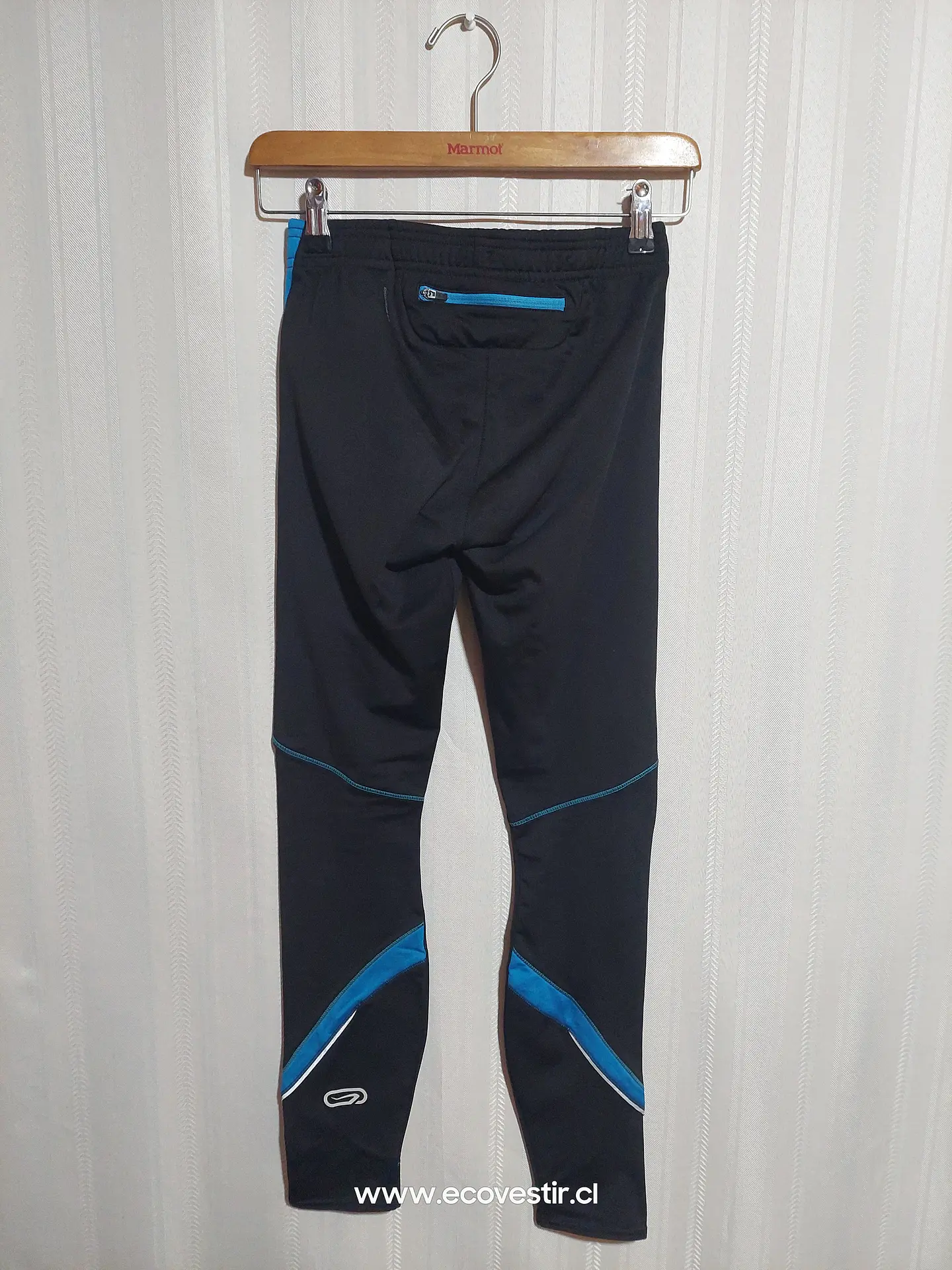 CALZA DEPORTIVA NIÑA  NEGRO/CELESTE KALENJI TALLA S 2