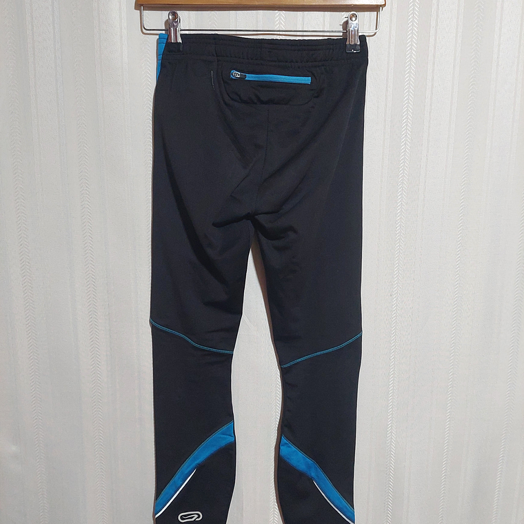 CALZA DEPORTIVA NIÑA  NEGRO/CELESTE KALENJI TALLA S 2