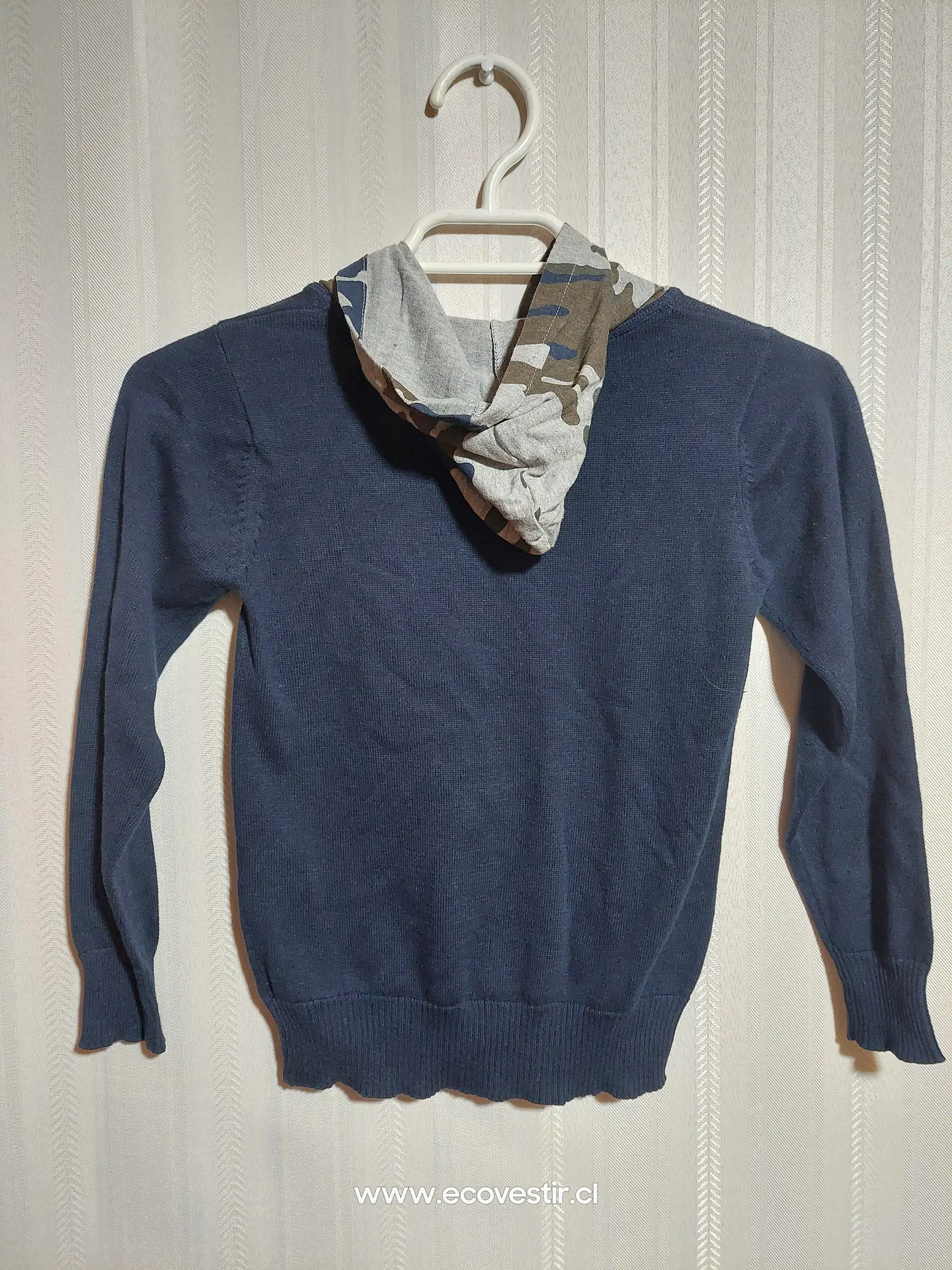SWEATER C/GORRO  AZUL NIÑO TOM & JERRY TALLA 4-5A 2