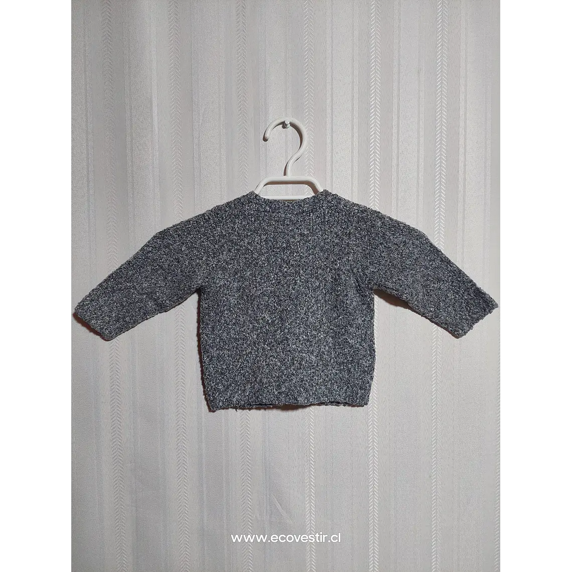 CHALECO BOTON BEBÉ GRIS FAGOTTINO TALLA 6-9M 2