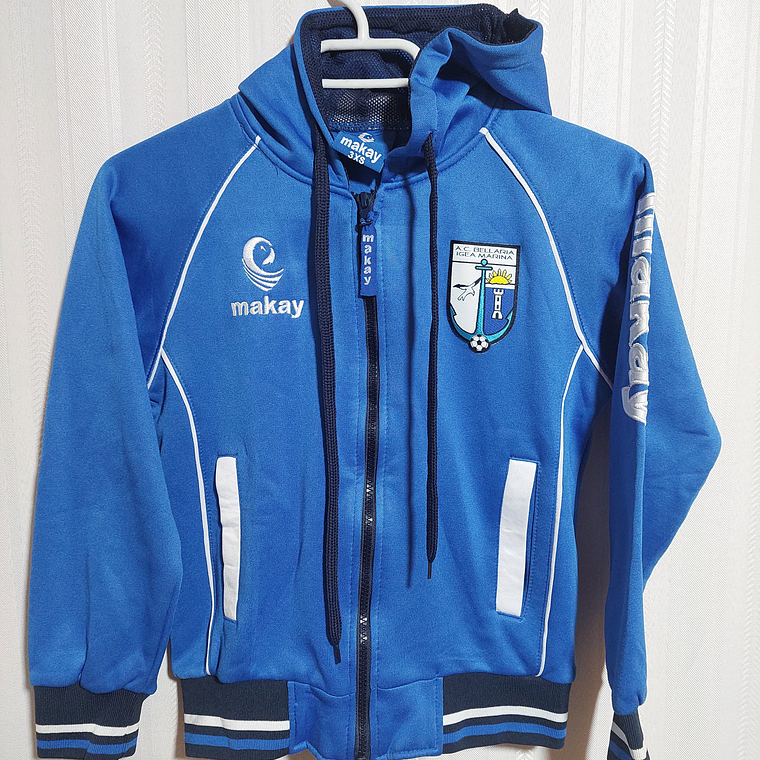 POLERÓN C/GORRO AZUL REY NIÑO MAKAY TALLA 3XS 1