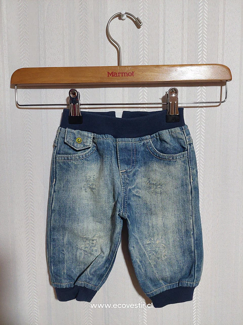 PANTALÓN JEANS AZUL BEBÉ MARINE TALLA 3M