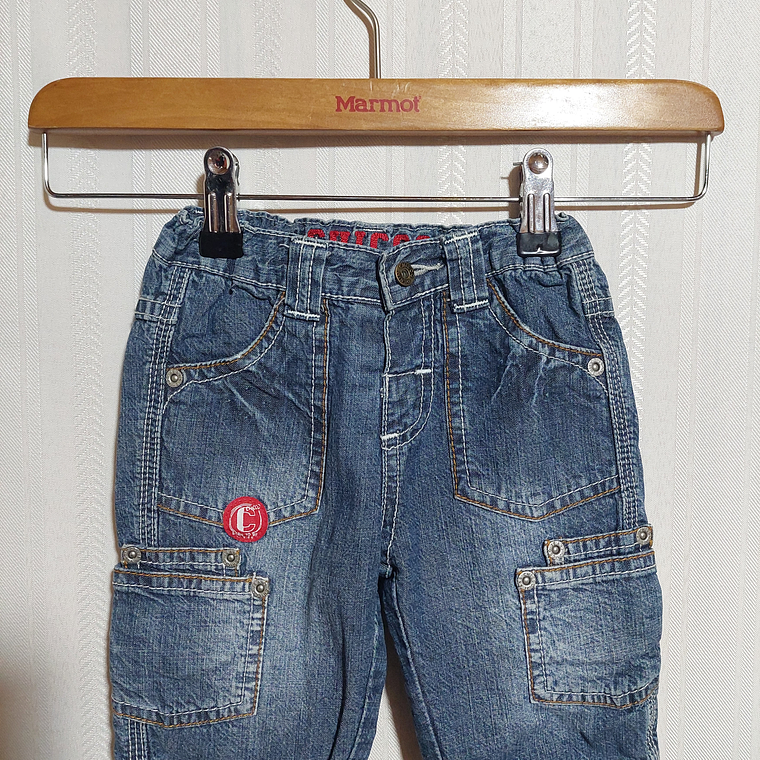 PANTALÓN JEANS AZUL BEBÉ CHICCO TALLA 3M 1