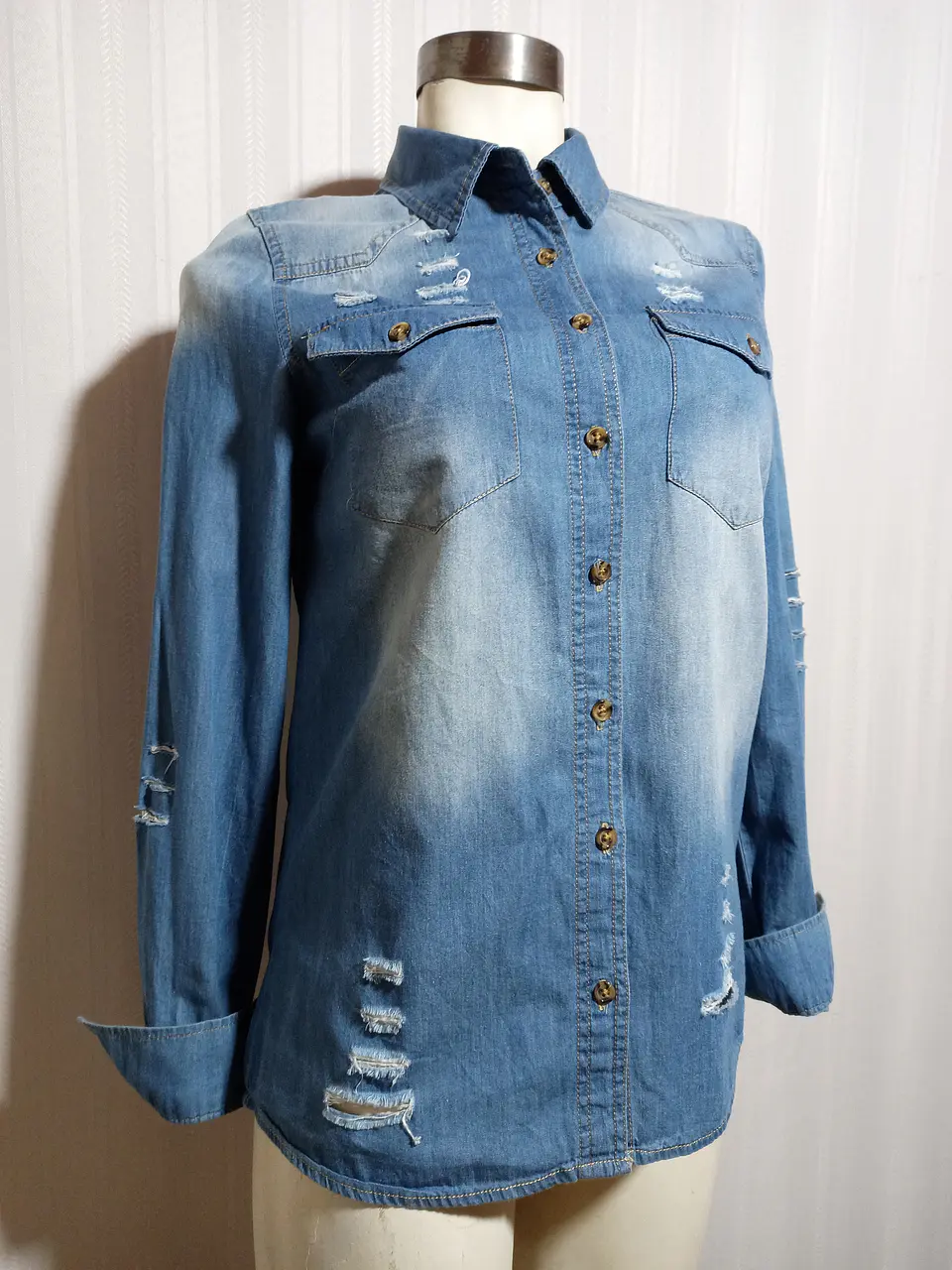 BLUSA JEANS AZUL JUSTIFY TALLA S 2