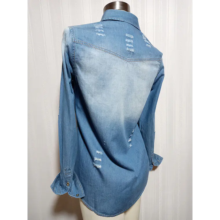BLUSA JEANS AZUL JUSTIFY TALLA S 3
