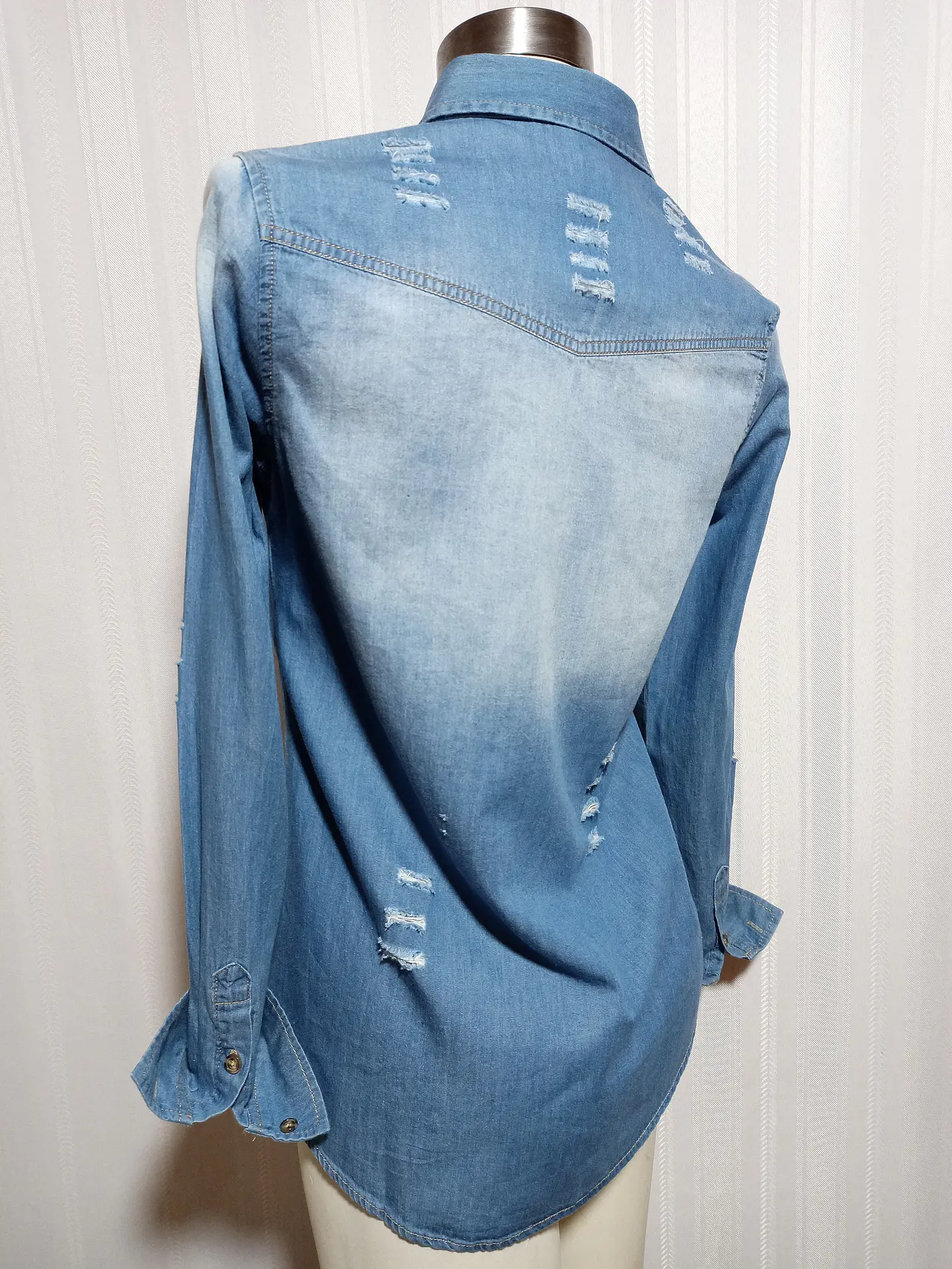 BLUSA JEANS AZUL JUSTIFY TALLA S 3