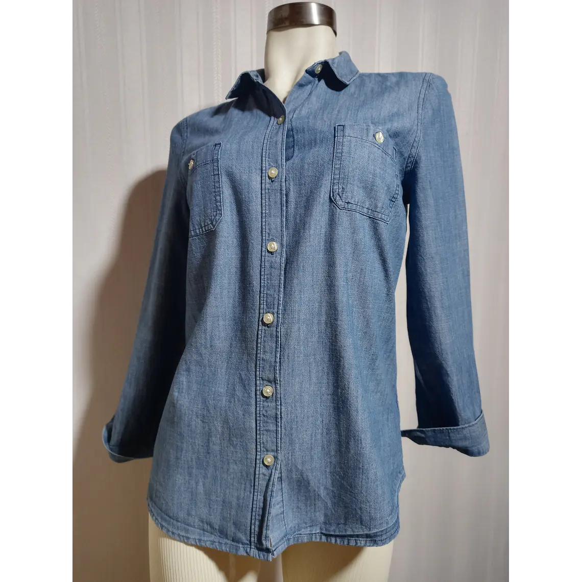 BLUSA JEANS AZUL  OLD NAVY TALLA S 1