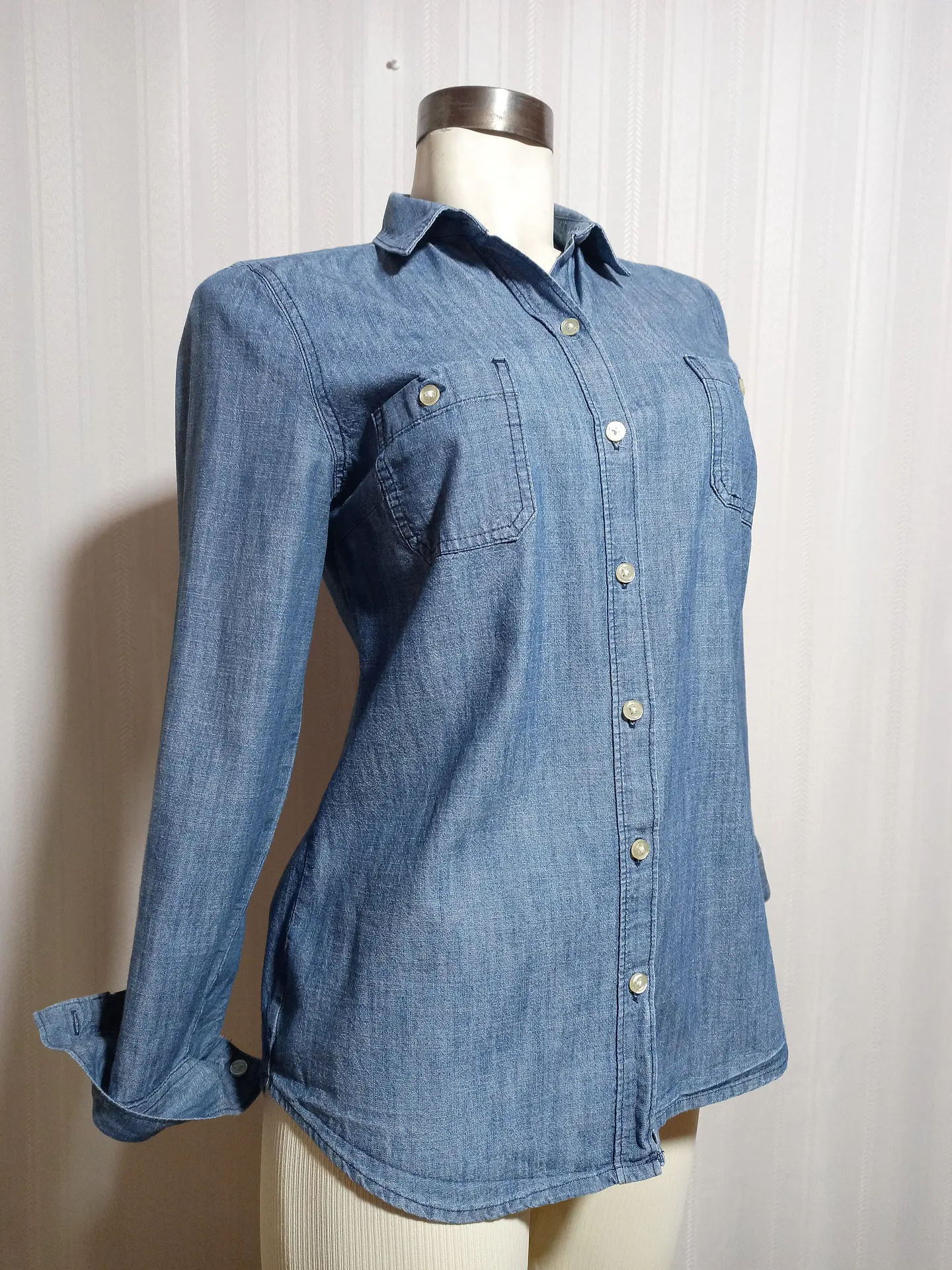 BLUSA JEANS AZUL  OLD NAVY TALLA S 2
