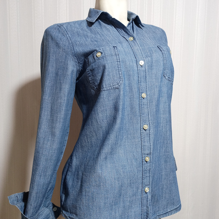 BLUSA JEANS AZUL  OLD NAVY TALLA S 2
