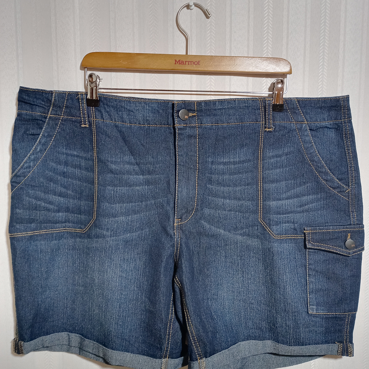 SHORT CARGO JEANS AZUL FADED GLORY TALLA 22W (55) 1