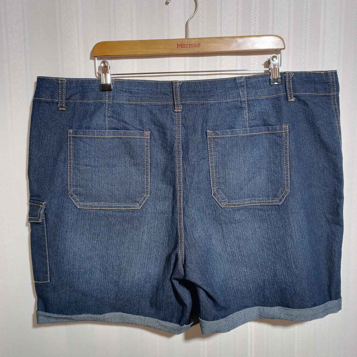 SHORT CARGO JEANS AZUL FADED GLORY TALLA 22W (55) 2