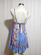 Vestido Baby Doll Floral Celeste Translúcido Marca BETSEY JOHNSON  Talla M - Miniatura 3