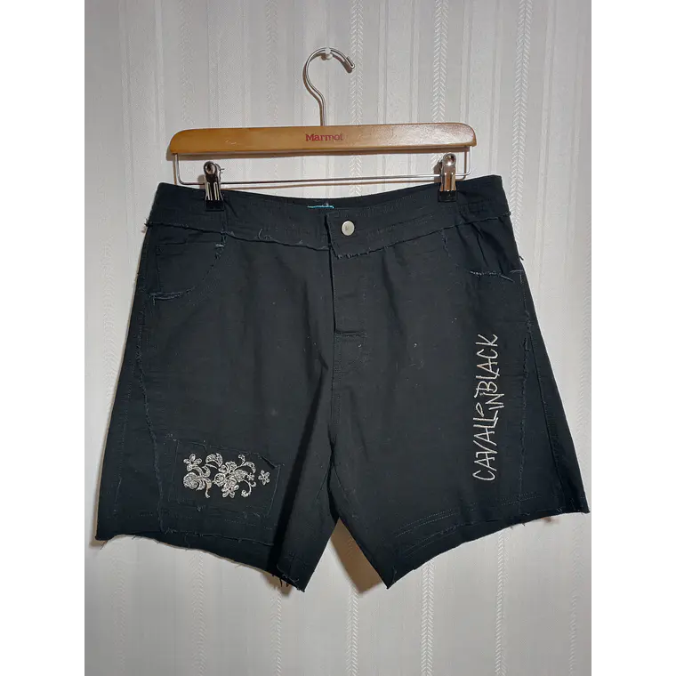 SHORT HOMBRE DENIM NEGRO CAVAL IN BLACK TALLA L 1