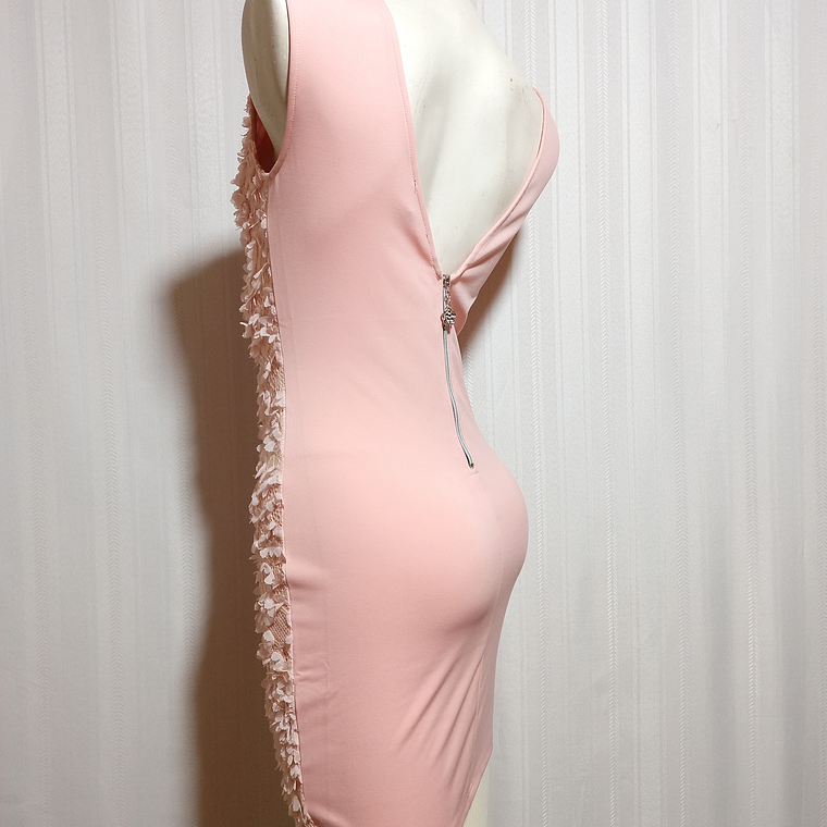 VESTIDO FIESTA ROSADO KIMI ECO TALLA M 3