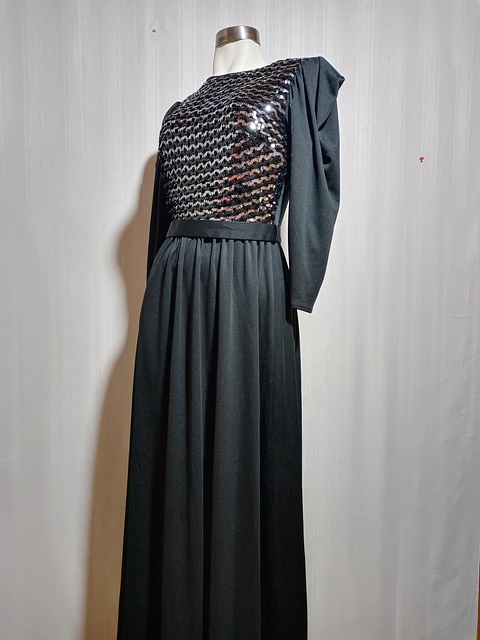 VESTIDO FIESTA NEGRO  TALLA 40