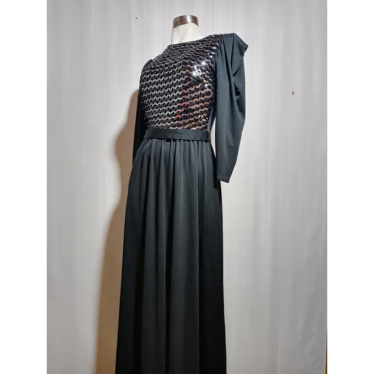 VESTIDO FIESTA NEGRO  TALLA 40 1