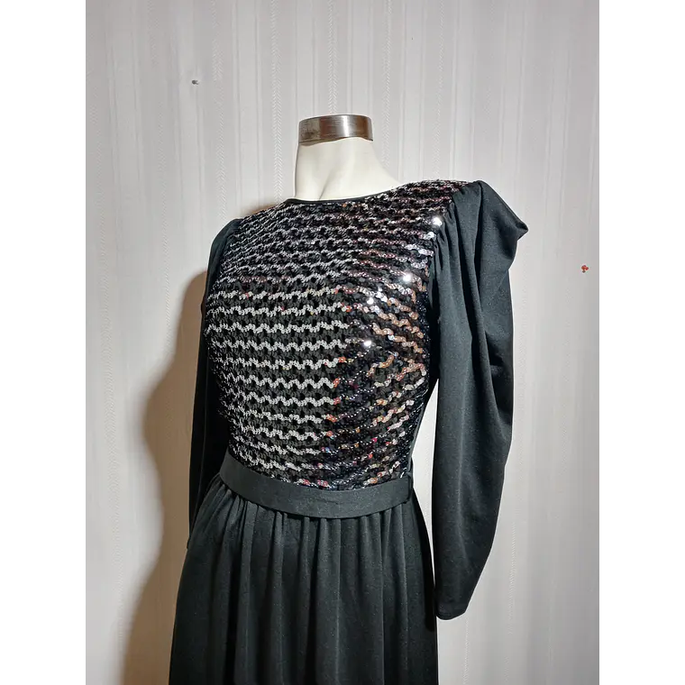 VESTIDO FIESTA NEGRO  TALLA 40 3