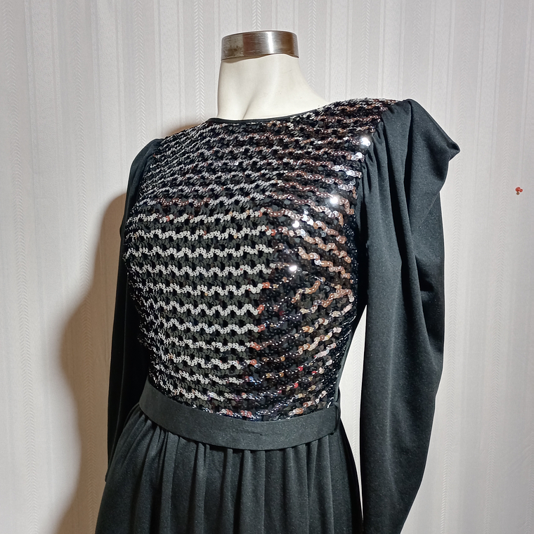 VESTIDO FIESTA NEGRO  TALLA 40 3