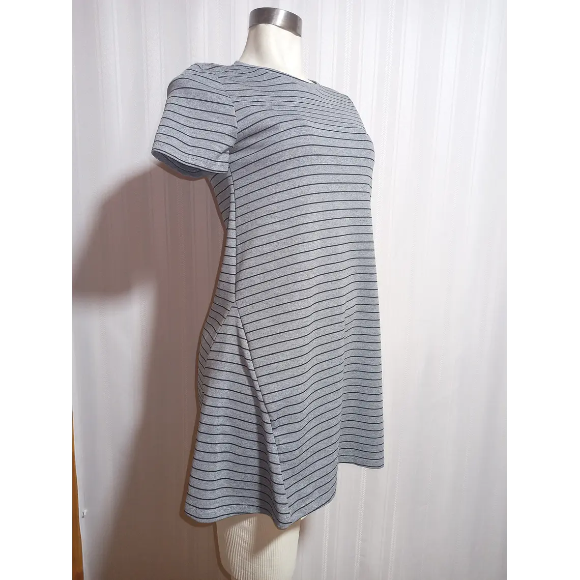 VESTIDO CASUAL GRIS ZARA TALLA M 2