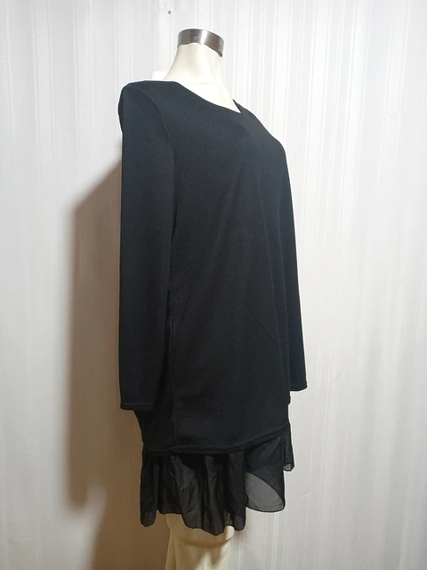 VESTIDO NEGRO CL.SHANG TALLA L