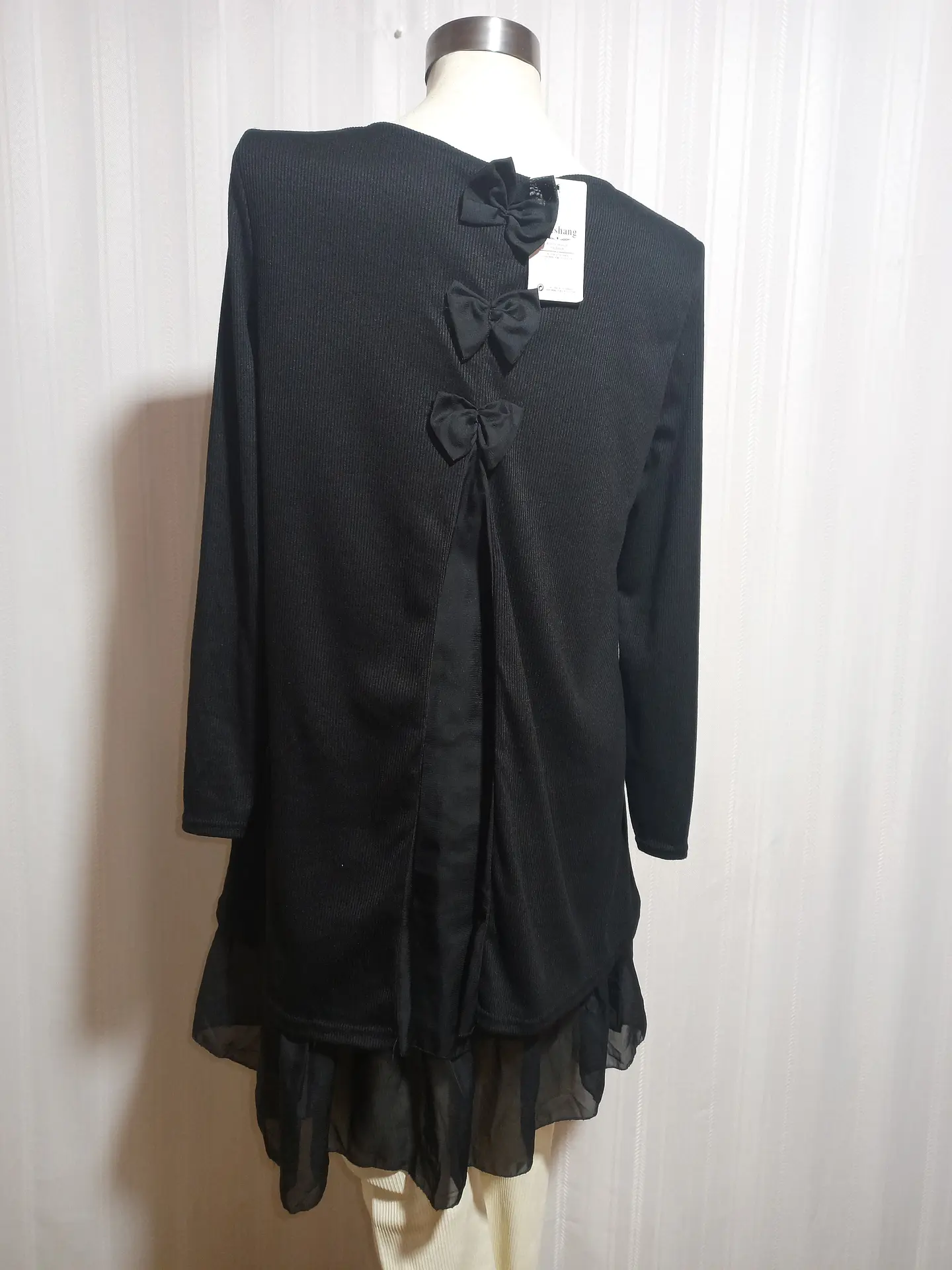 VESTIDO NEGRO CL.SHANG TALLA L 4