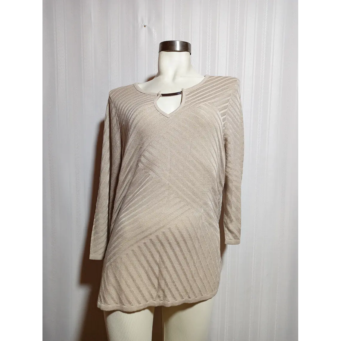 SWEATER BEIGE DANA BUCHMAN TALLA XL 2