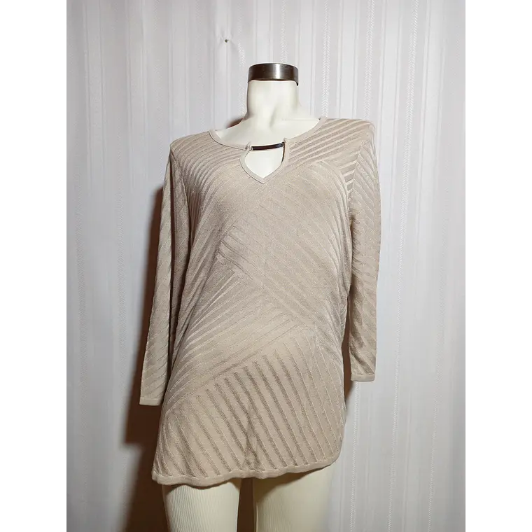 SWEATER BEIGE DANA BUCHMAN TALLA XL 2