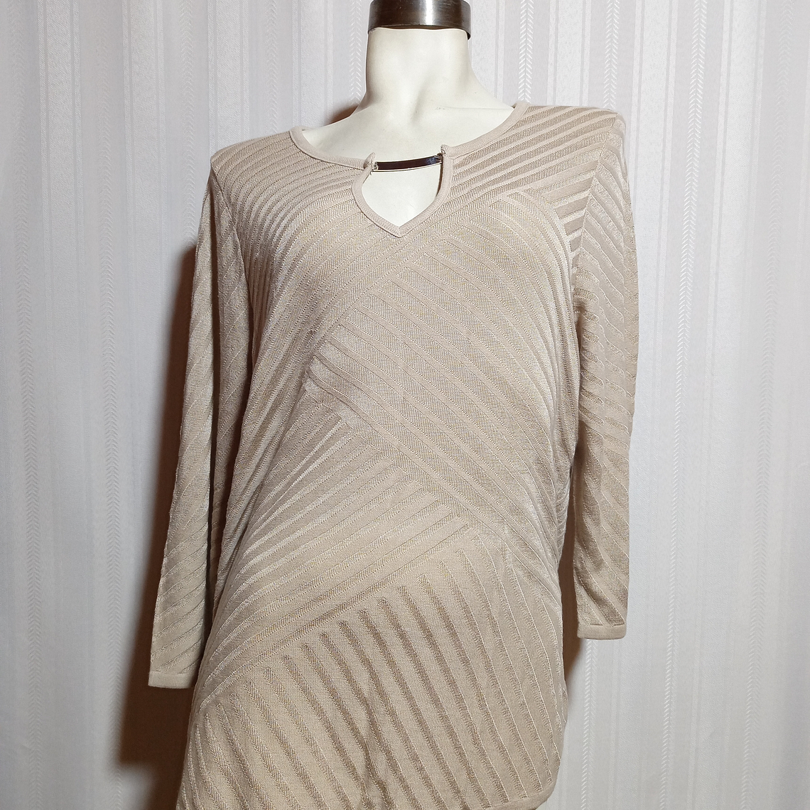 SWEATER BEIGE DANA BUCHMAN TALLA XL 2