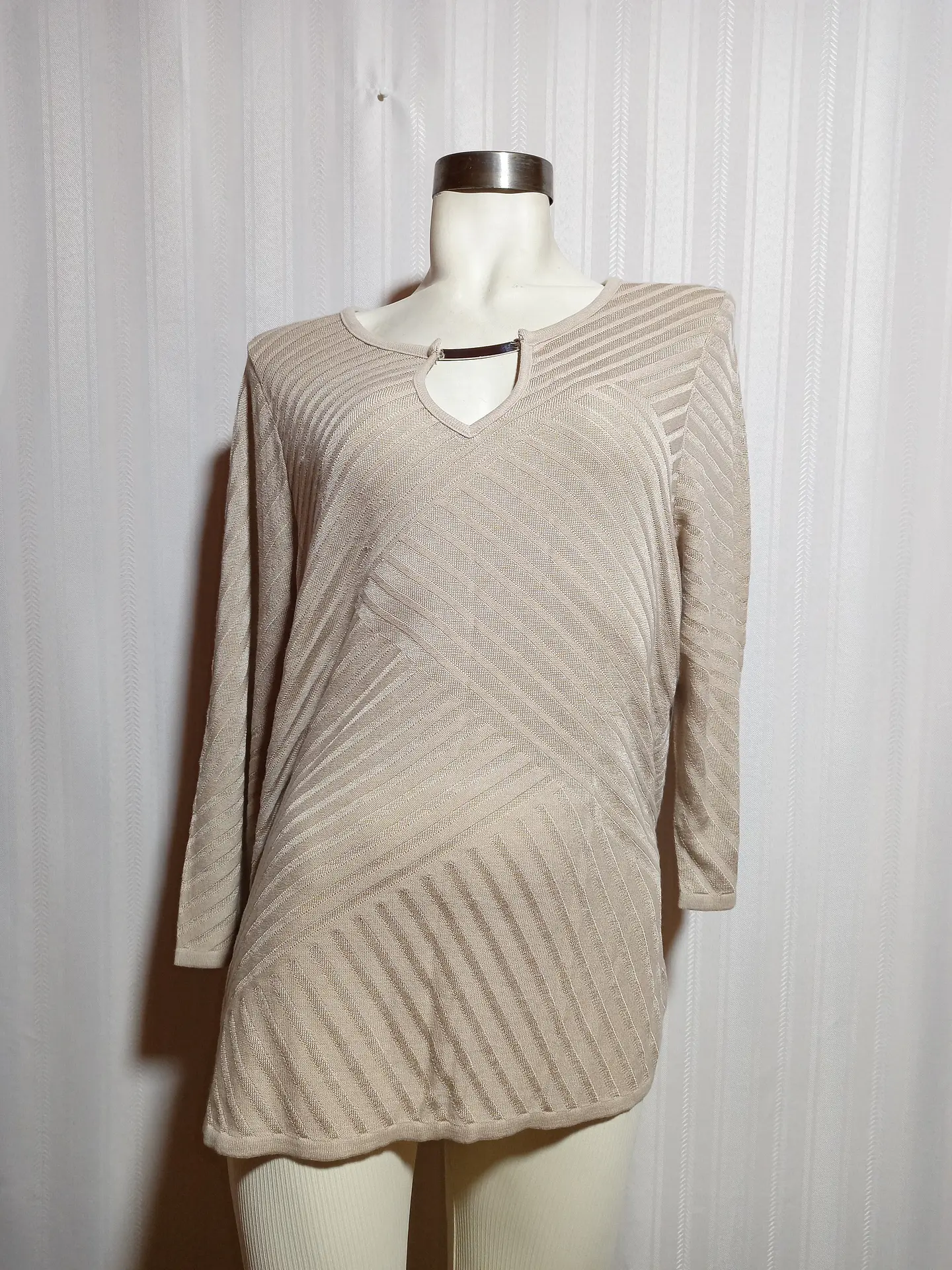 SWEATER BEIGE DANA BUCHMAN TALLA XL 2